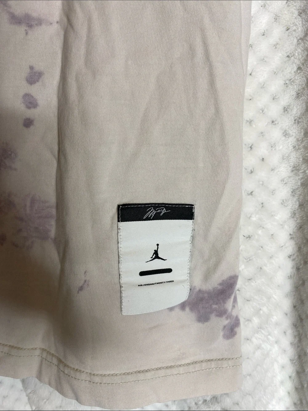 Nike Air Jordan Tee with Jumpman and Pale Tie-Dye Accents